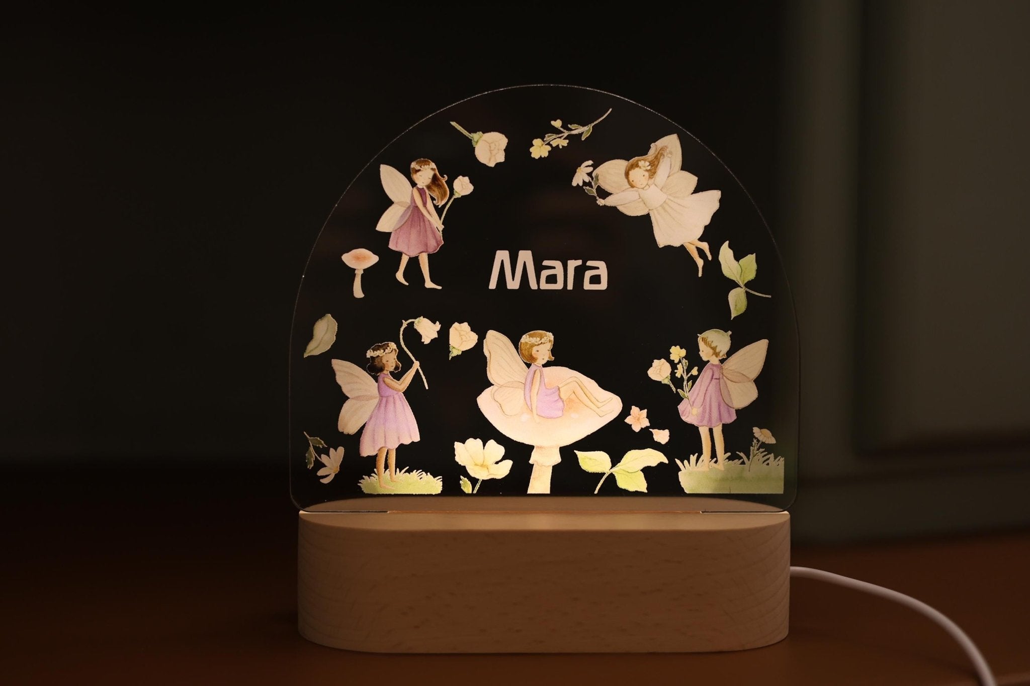 Nachtlicht Feen personalisiert - besonderlich.de - Babygeschenk Geburt