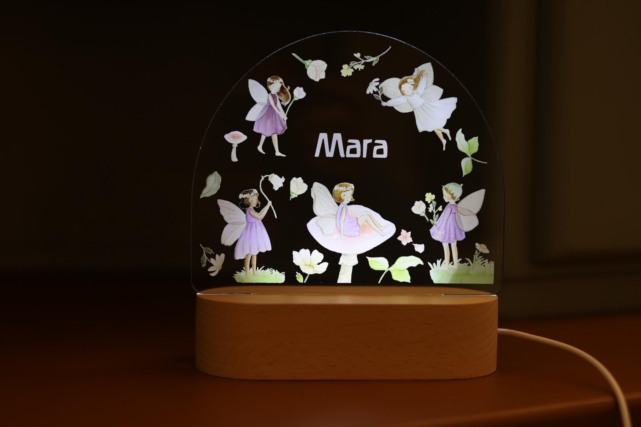 Nachtlicht Feen personalisiert - besonderlich.de - Babygeschenk Geburt