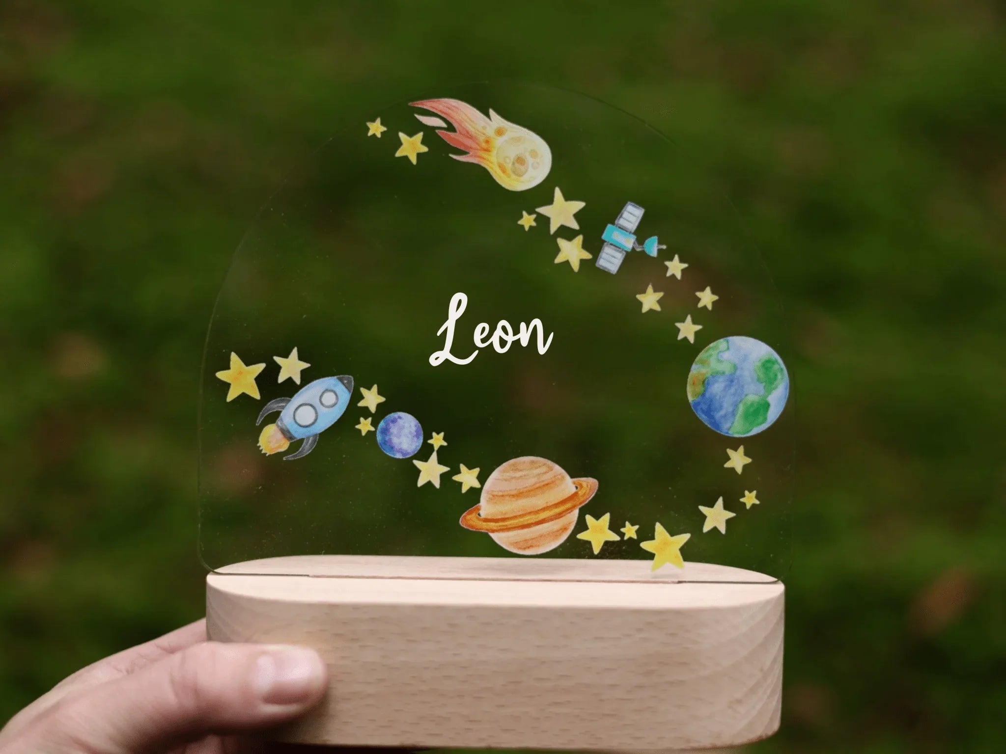 Nachtlicht Planeten personalisiert - besonderlich.de - Affirmationen Kinder