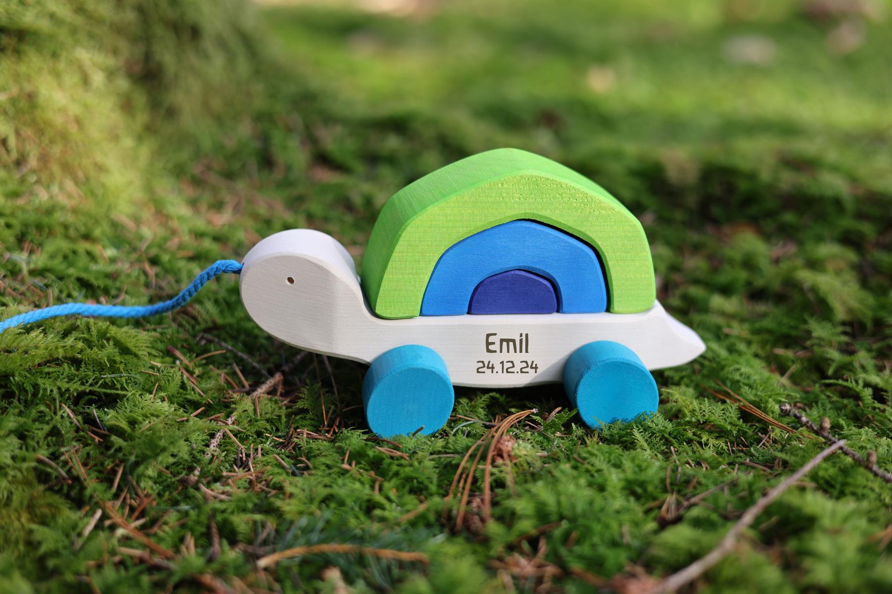 Nachziehtier Schnecke personalisiert - besonderlich.de - educational toys