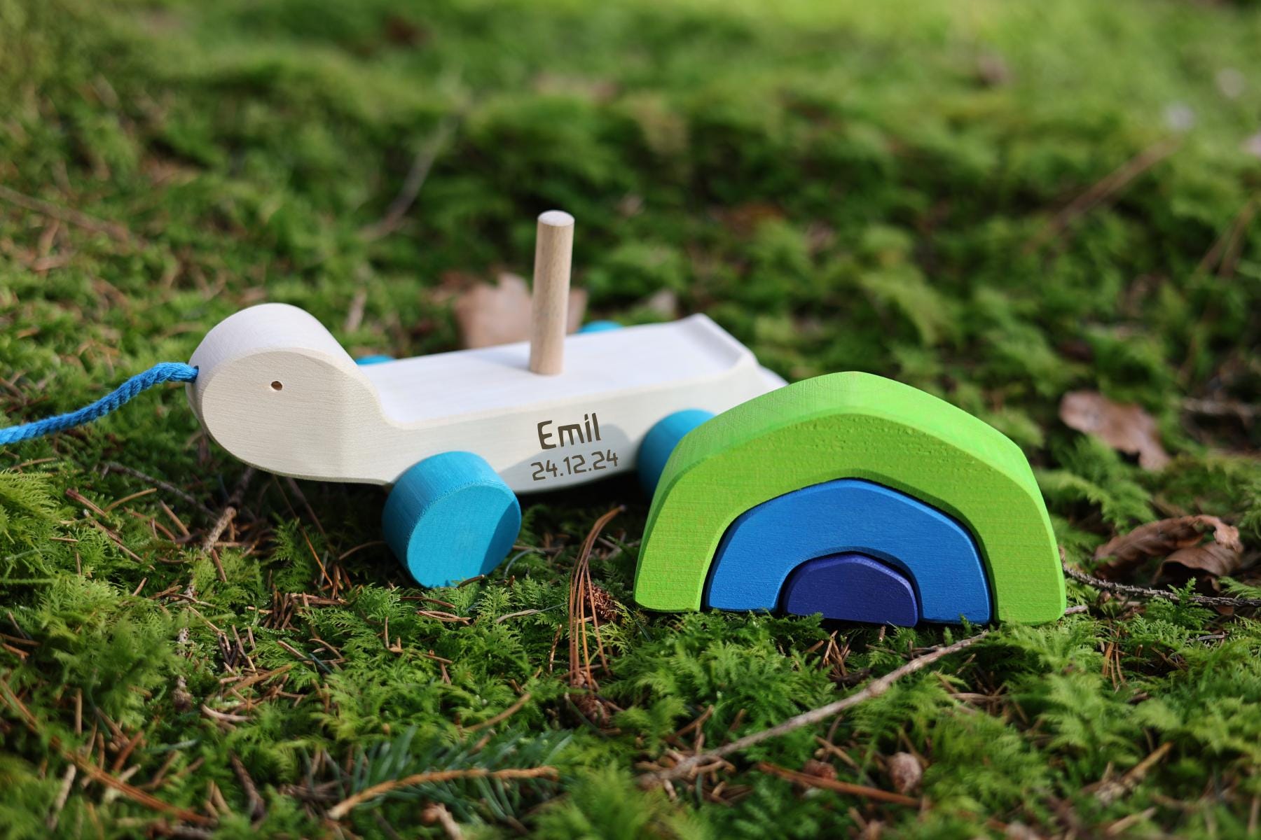 Nachziehtier Schnecke personalisiert - besonderlich.de - educational toys