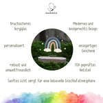 Personalisierte Regenbogen - besonderlich.de - Acryl lampe