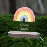 Personalisierte Regenbogen - besonderlich.de - Acryl lampe