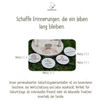 Personalisierter Geburtstagsteller mit Vase und Kerze Regenbogen - besonderlich.de - Boho