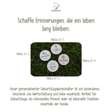 Personalisierter Geburtstagsteller mit Vase und Kerze Wal - besonderlich.de - geburtstagsbrett