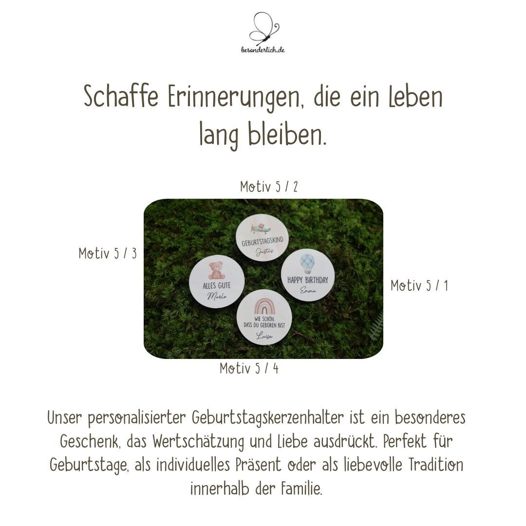 Personalisierter Geburtstagsteller mit Vase und Kerze Weltraum - besonderlich.de - geburtstagsbrett