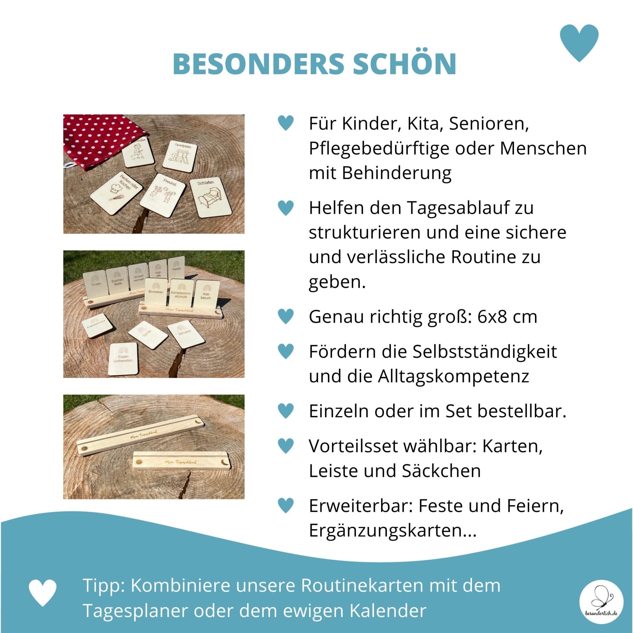 Routinekarten für Kinder - Ergänzungskarten - besonderlich.de - Aufgabenplaner