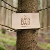 Schneidebrett aus Holz SuperDad - besonderlich.de - 30 geburtstag geschenk mann