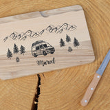 Schneidebrett mit Messer - Camper - besonderlich.de - 30 geburtstag mann