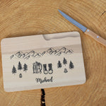 Schneidebrett mit Messer - Camper - besonderlich.de - 30 geburtstag mann