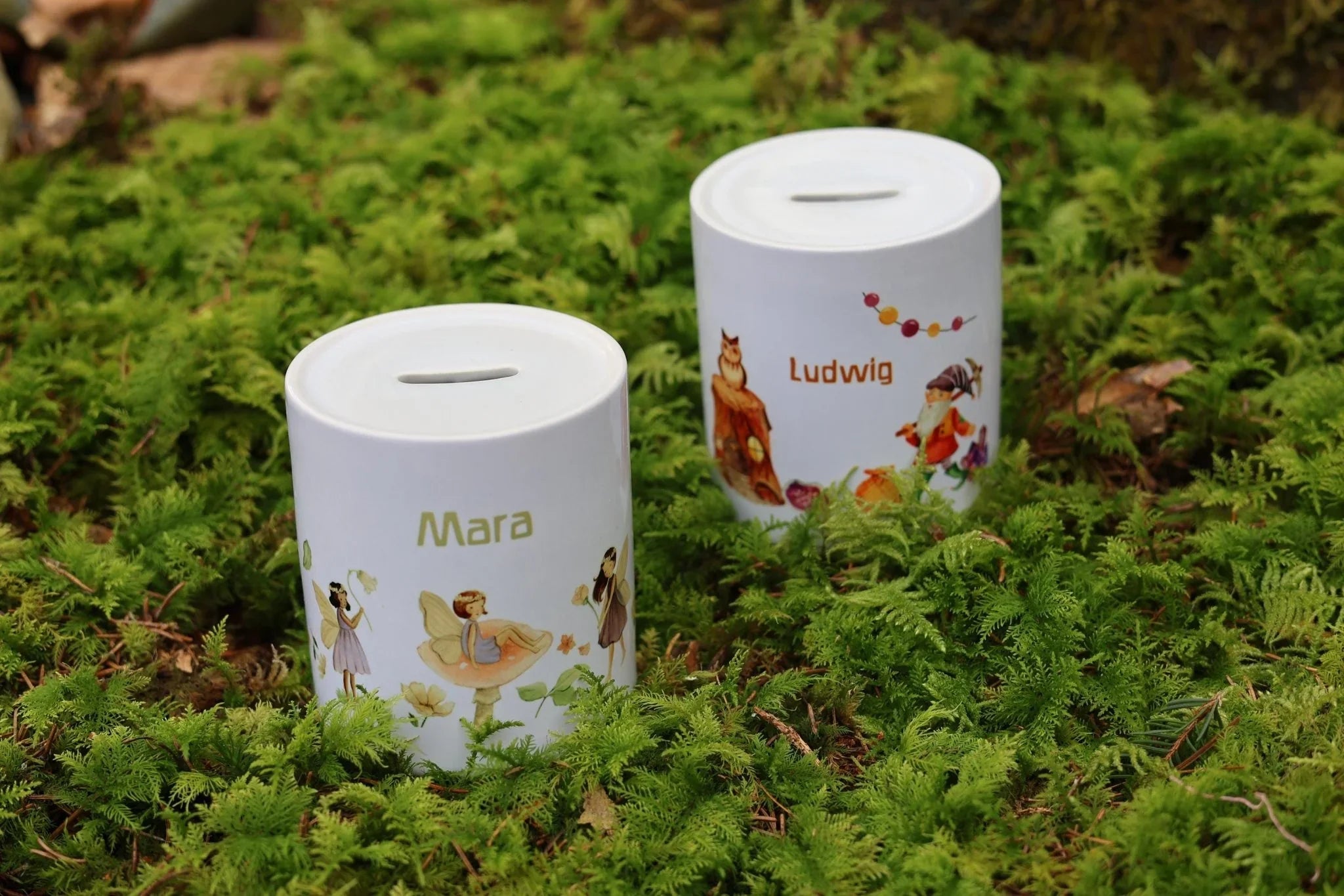 Spardose Feen und Wichte personalisiert - besonderlich.de - Baby