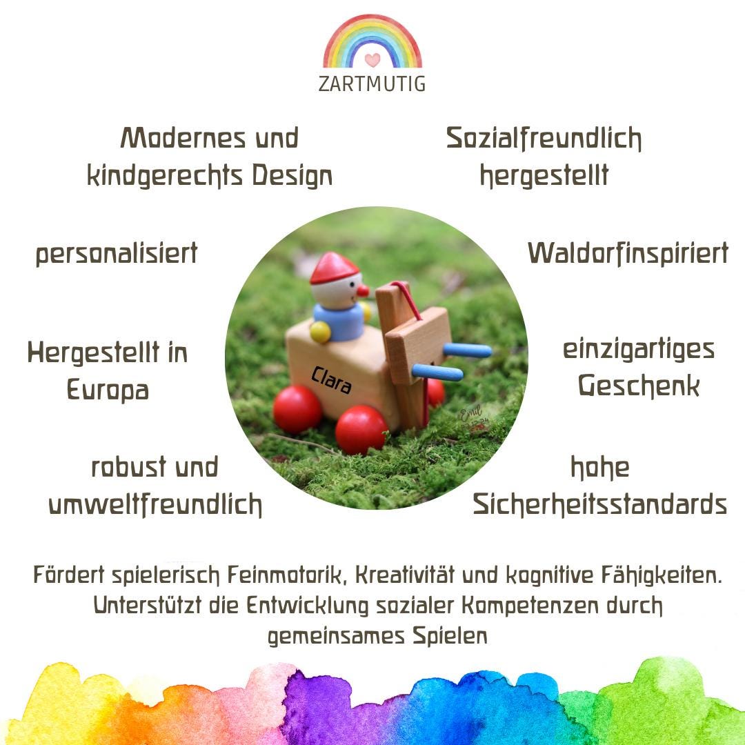 Spielzeugauto Stapler personalisiert - besonderlich.de - Abschleppauto
