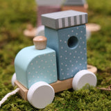 Spielzug mit Bauklötzen personalisiert - besonderlich.de - Babygeschenke