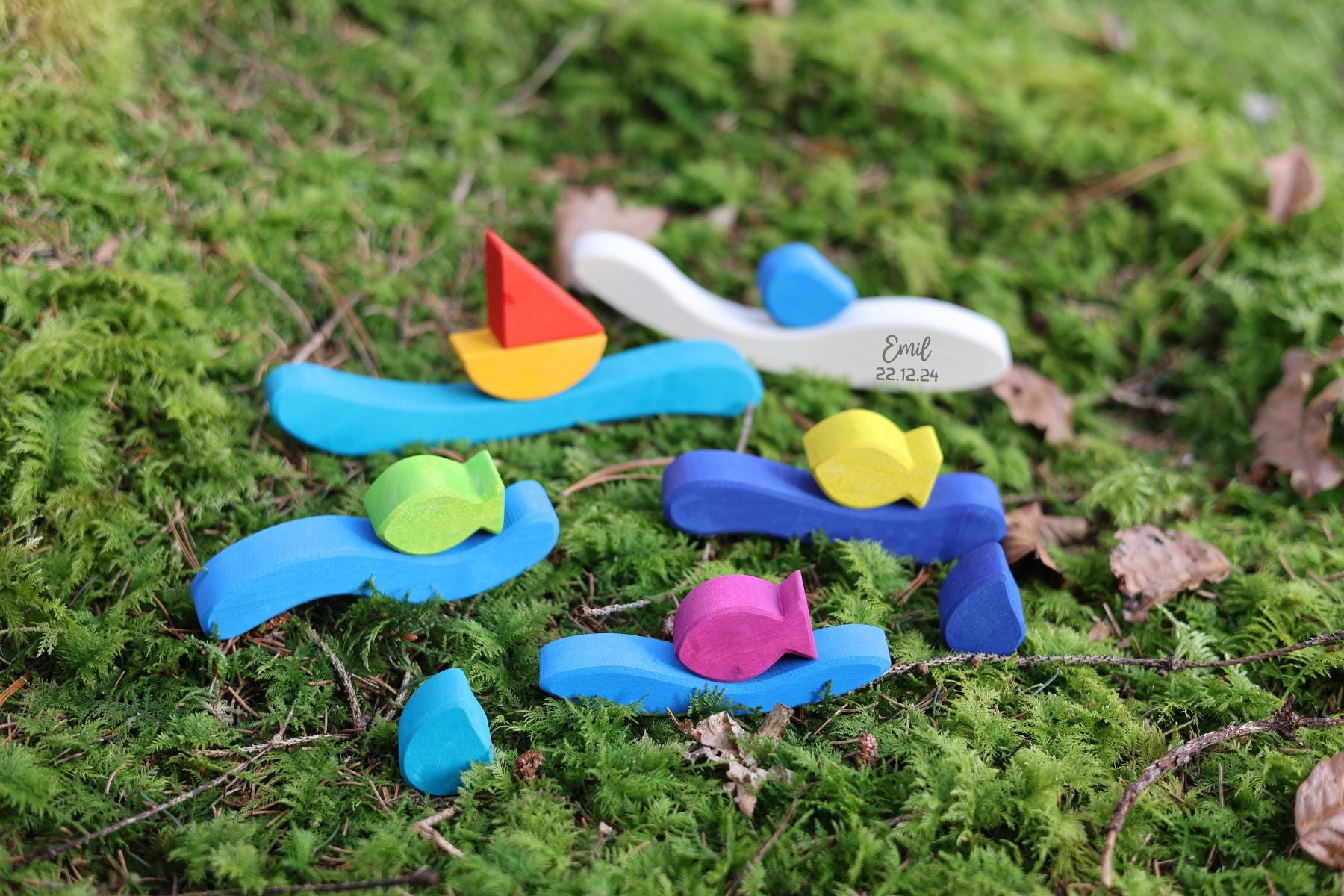 Stapelspiel personalisiert Wasserwelt - besonderlich.de - educational toys