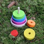 Stapelturm Regenbogen personalisiert - besonderlich.de - Bausteine Waldorf