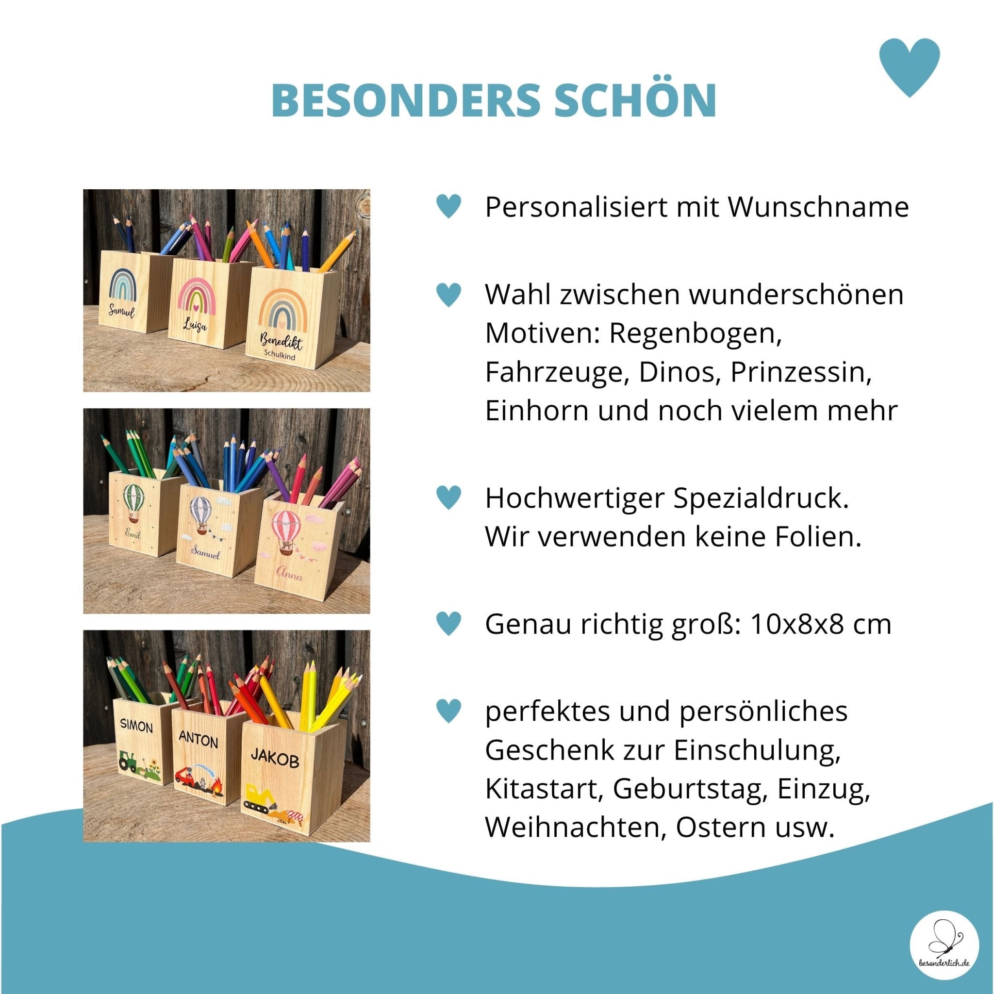 Stiftebecher "Dinosaurier" - besonderlich.de - Abschiedsgeschenk Kindergarten