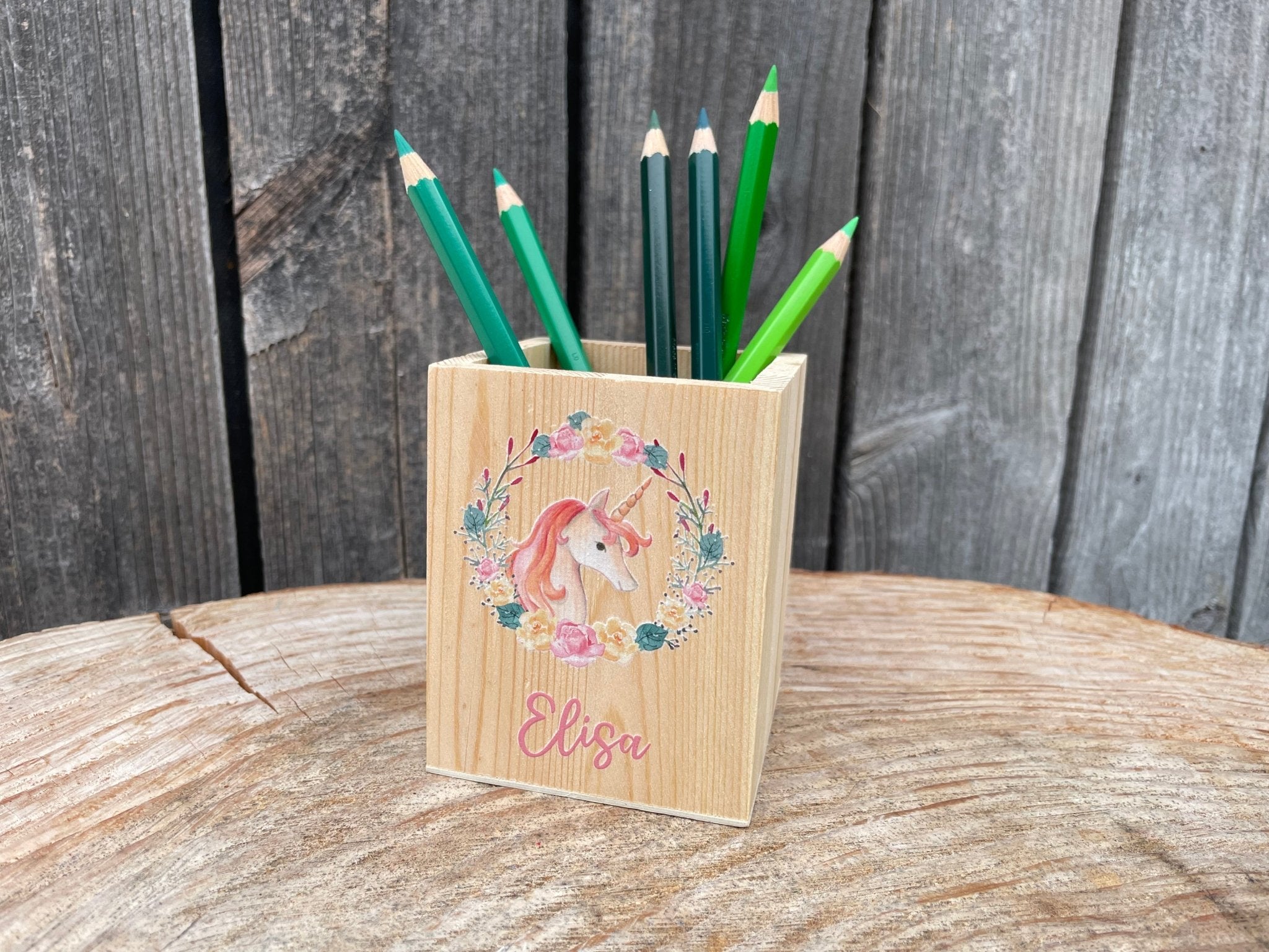 Stiftebecher "Einhorn" - besonderlich.de - Abschiedsgeschenk Kindergarten