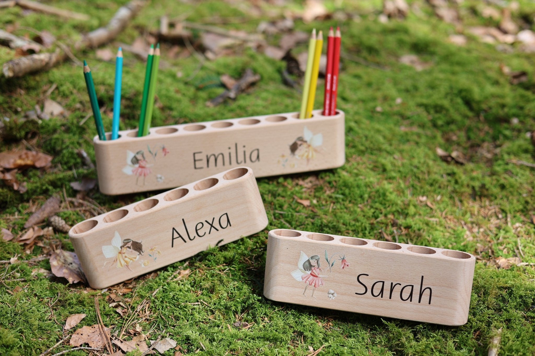 Stiftehalter Feen personalisiert - besonderlich.de - Abschiedsgeschenk Kindergarten