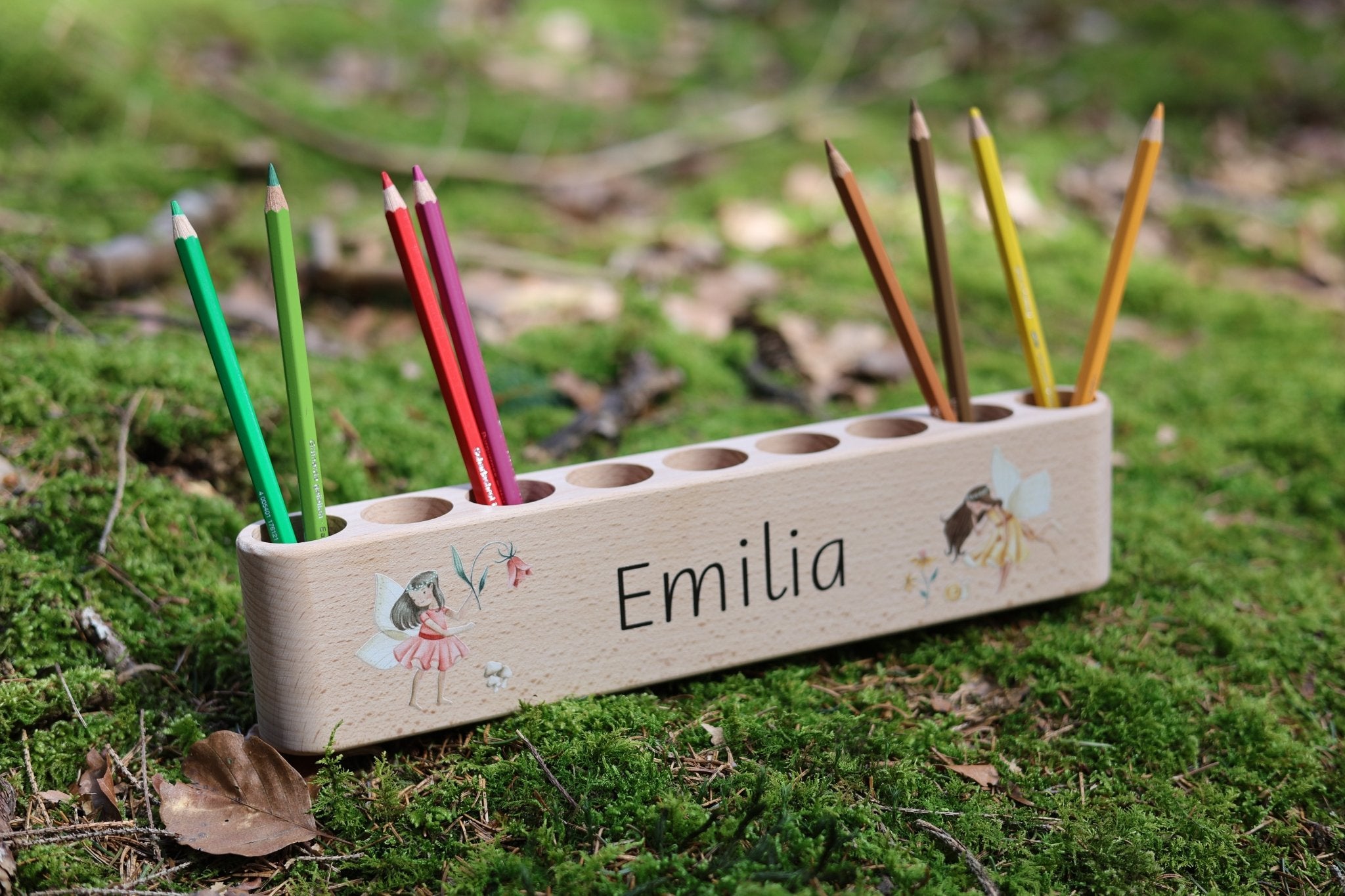 Stiftehalter Feen personalisiert - besonderlich.de - Abschiedsgeschenk Kindergarten