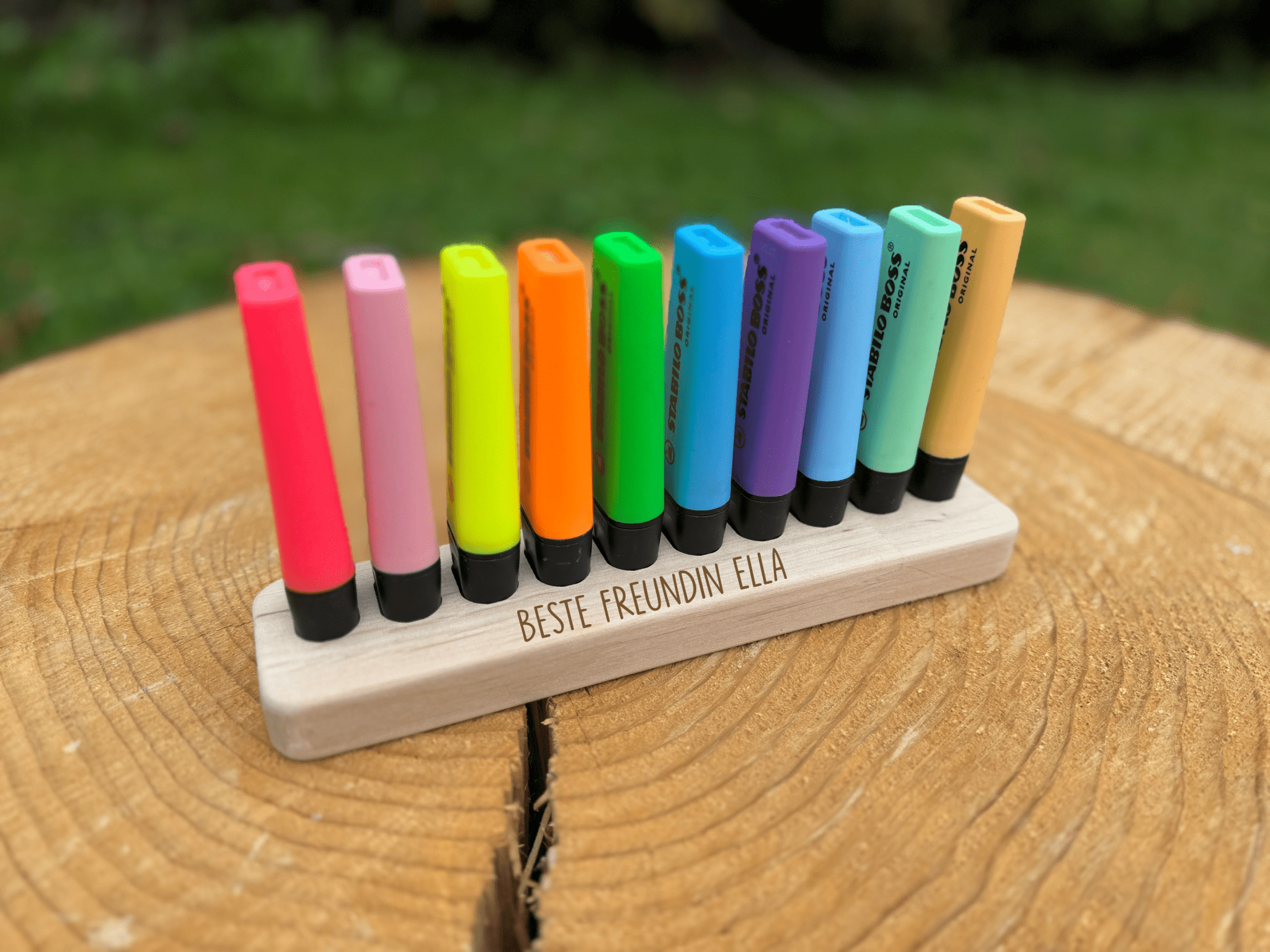 Stiftehater für STABILO BOSS Textmarker - besonderlich.de - Abschiedsgeschenk Kindergarten