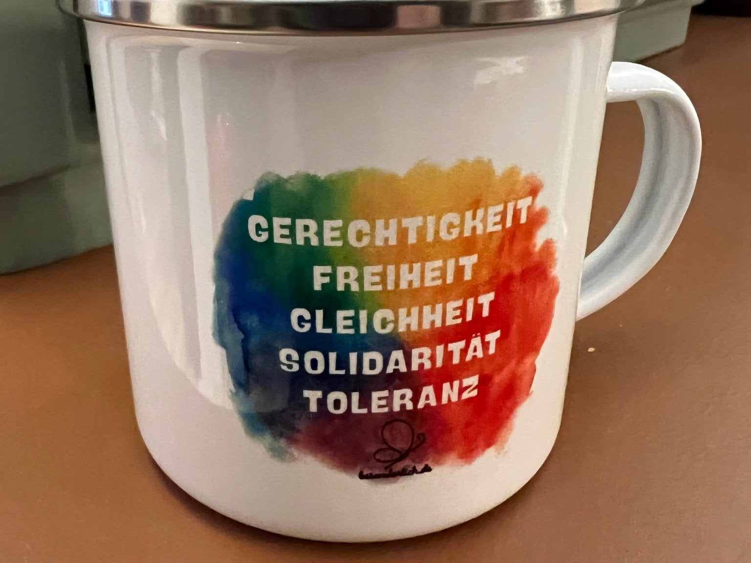 TASSE Emaille für DEMOKRATIE - besonderlich.de - Demokratie