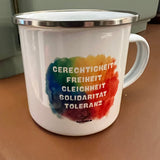 TASSE Emaille für DEMOKRATIE - besonderlich.de - Demokratie