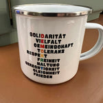 TASSE Emaille für DEMOKRATIE - besonderlich.de - Demokratie