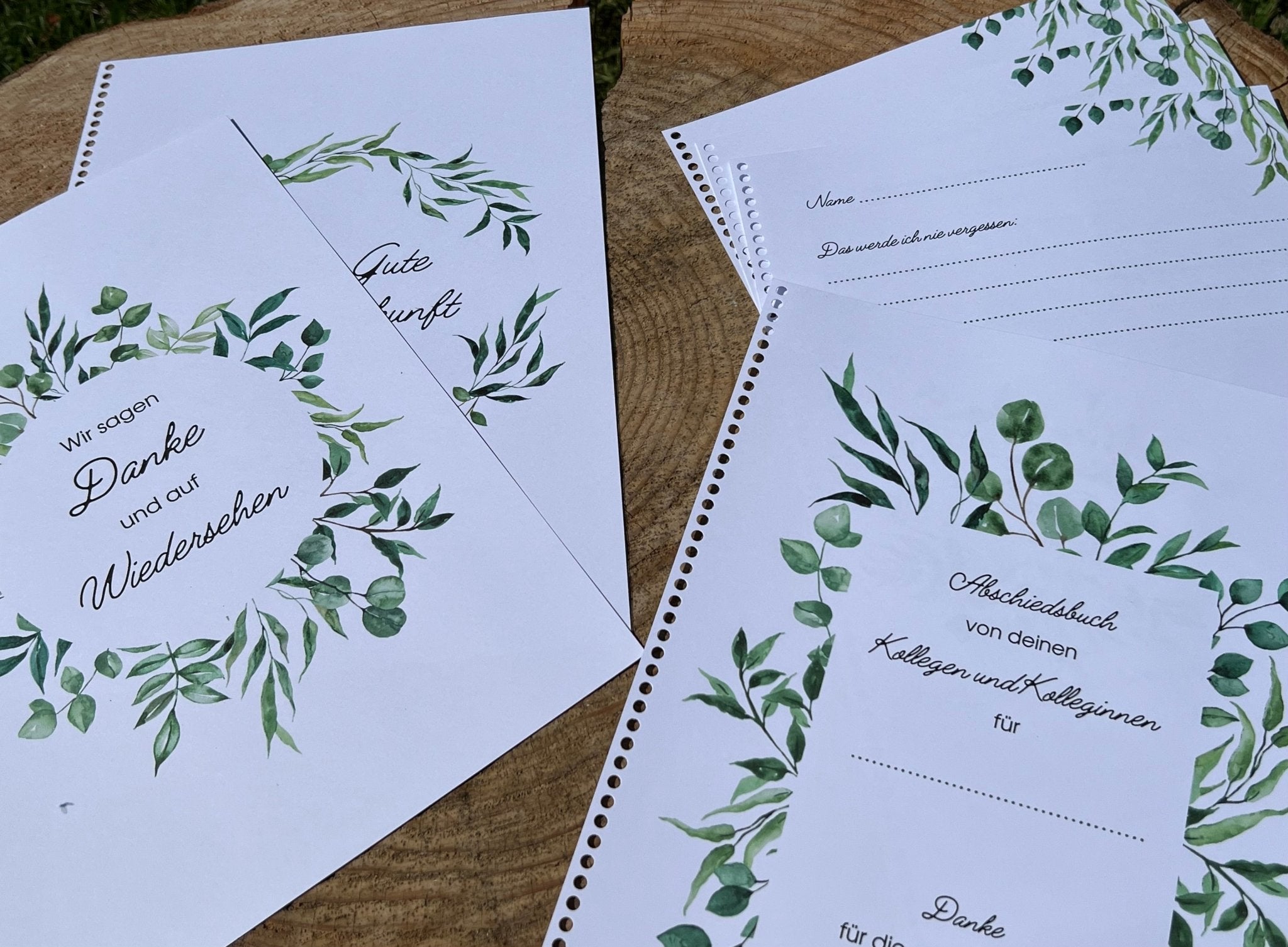Abschiedsalbum für Kollegen "Blätter" - besonderlich.de -Abschied Grundschule