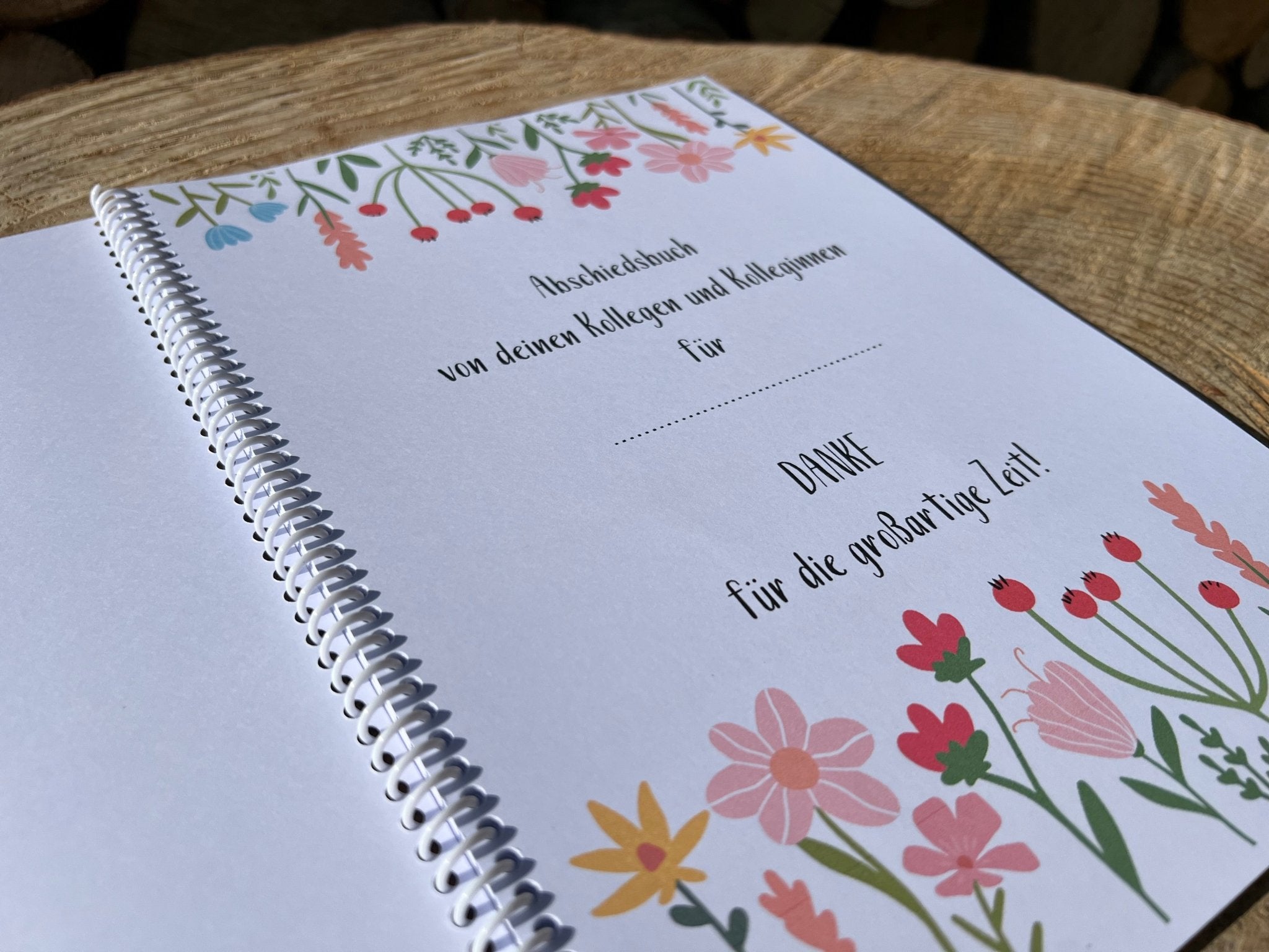 Abschiedsalbum für Kollegen "Blumen" - besonderlich.de -Abschied Grundschule