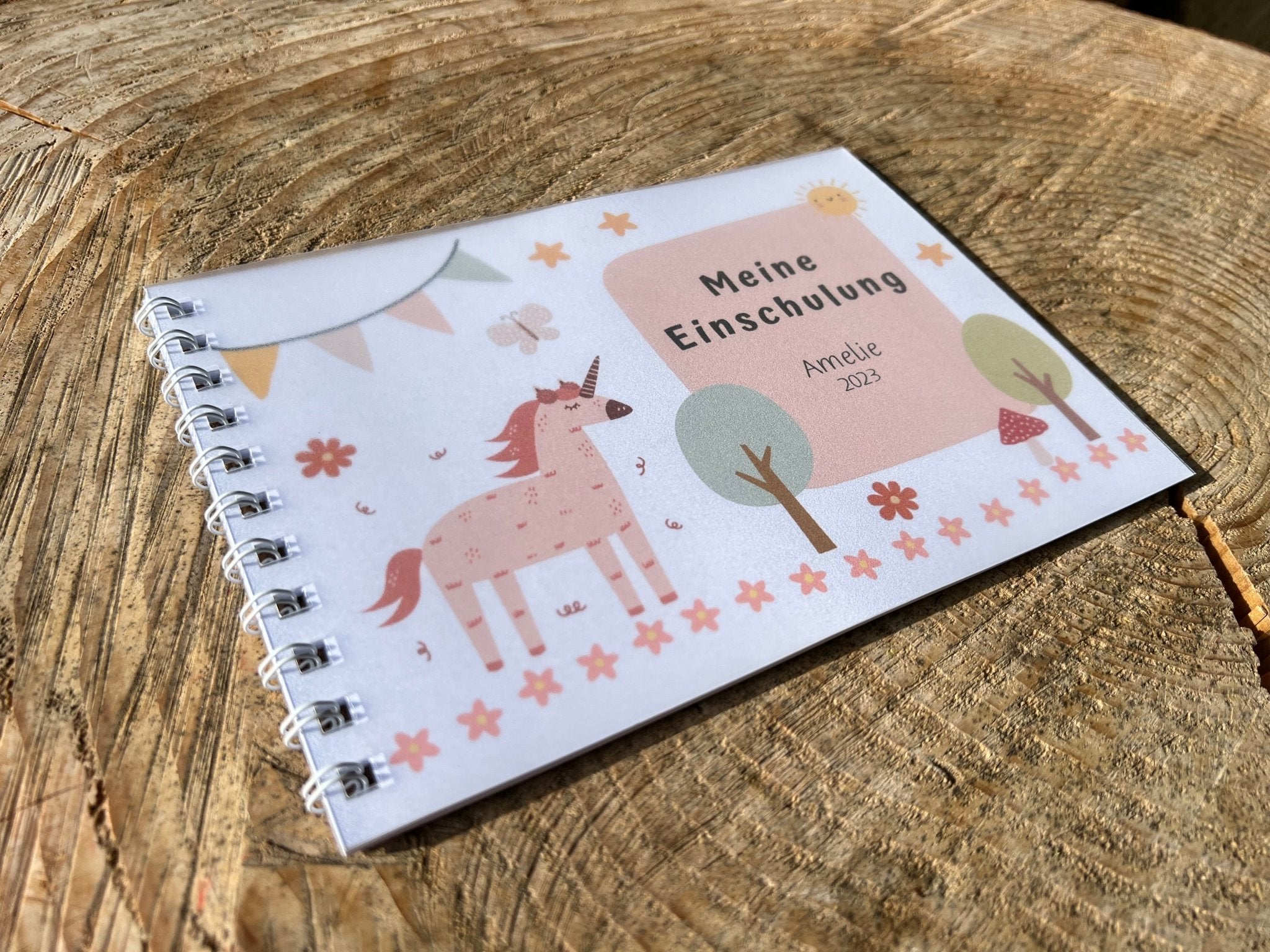 Eintragbuch "Schulkind" Einhorn - besonderlich.de -Affirmationen Einschulung
