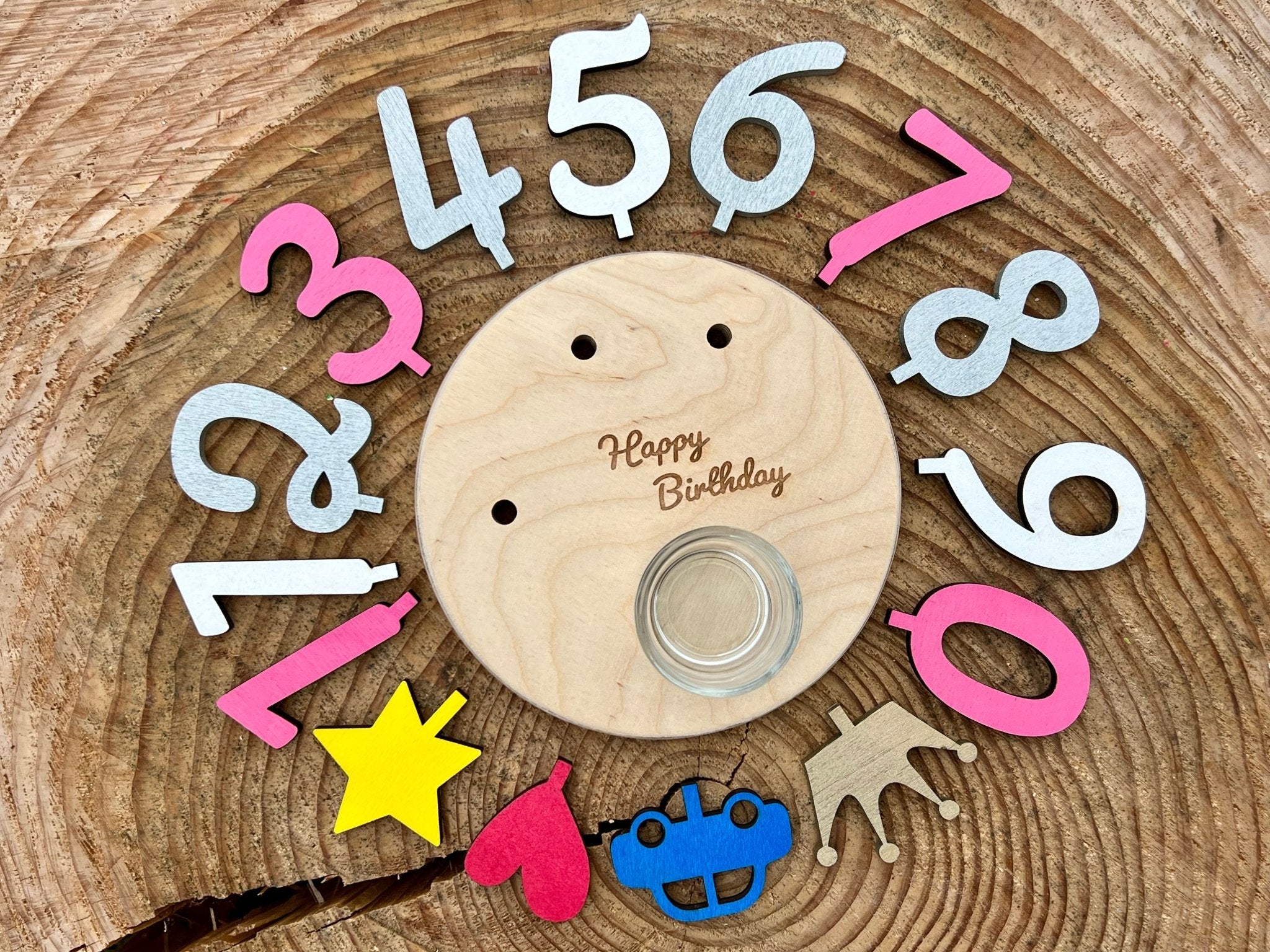 Geburtstagskerzenhalter rosa - besonderlich.de -besonderlich Geburtstag
