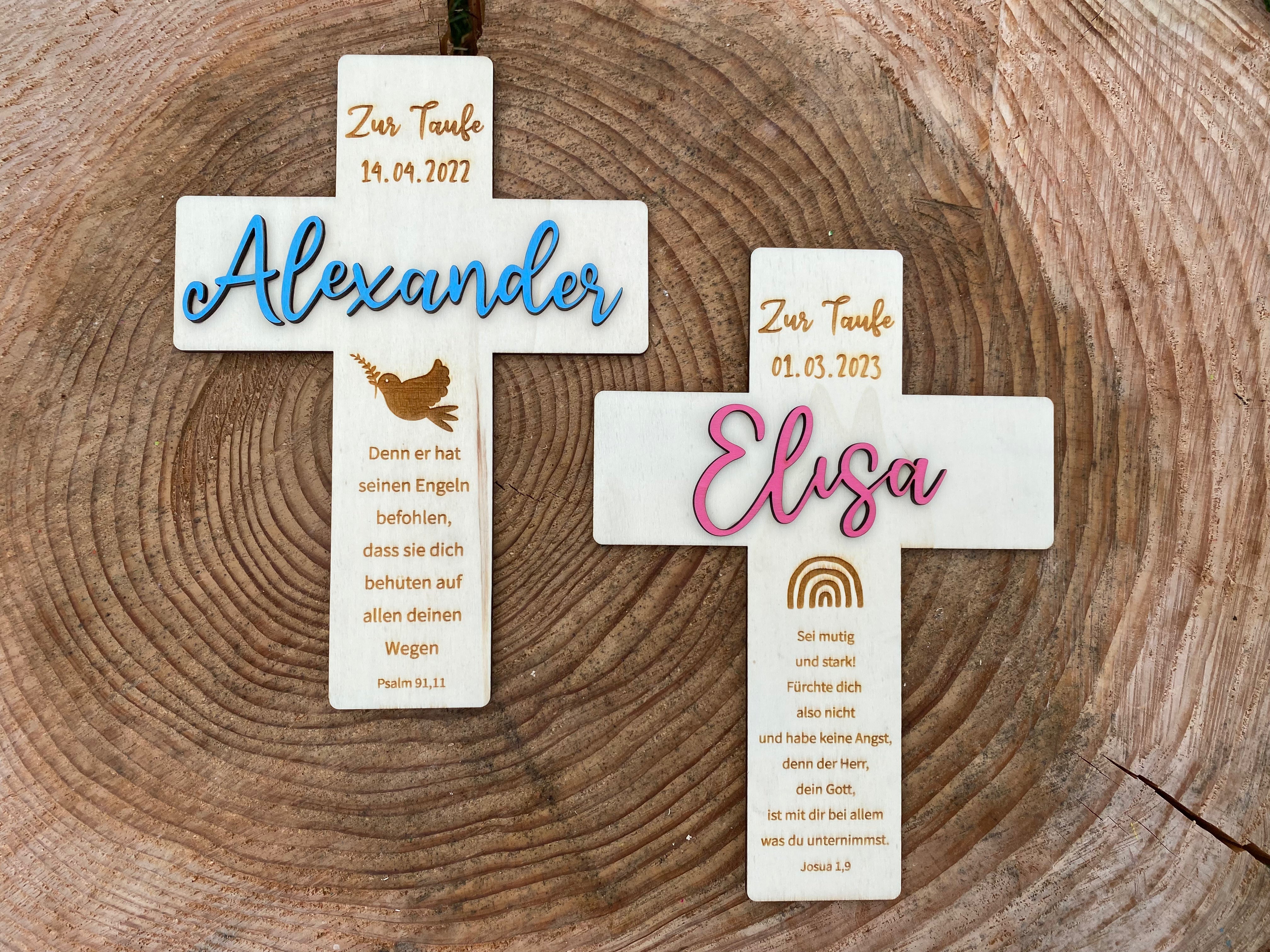 Taufkreuz "Namen" - besonderlich.de -Baby Geschenk