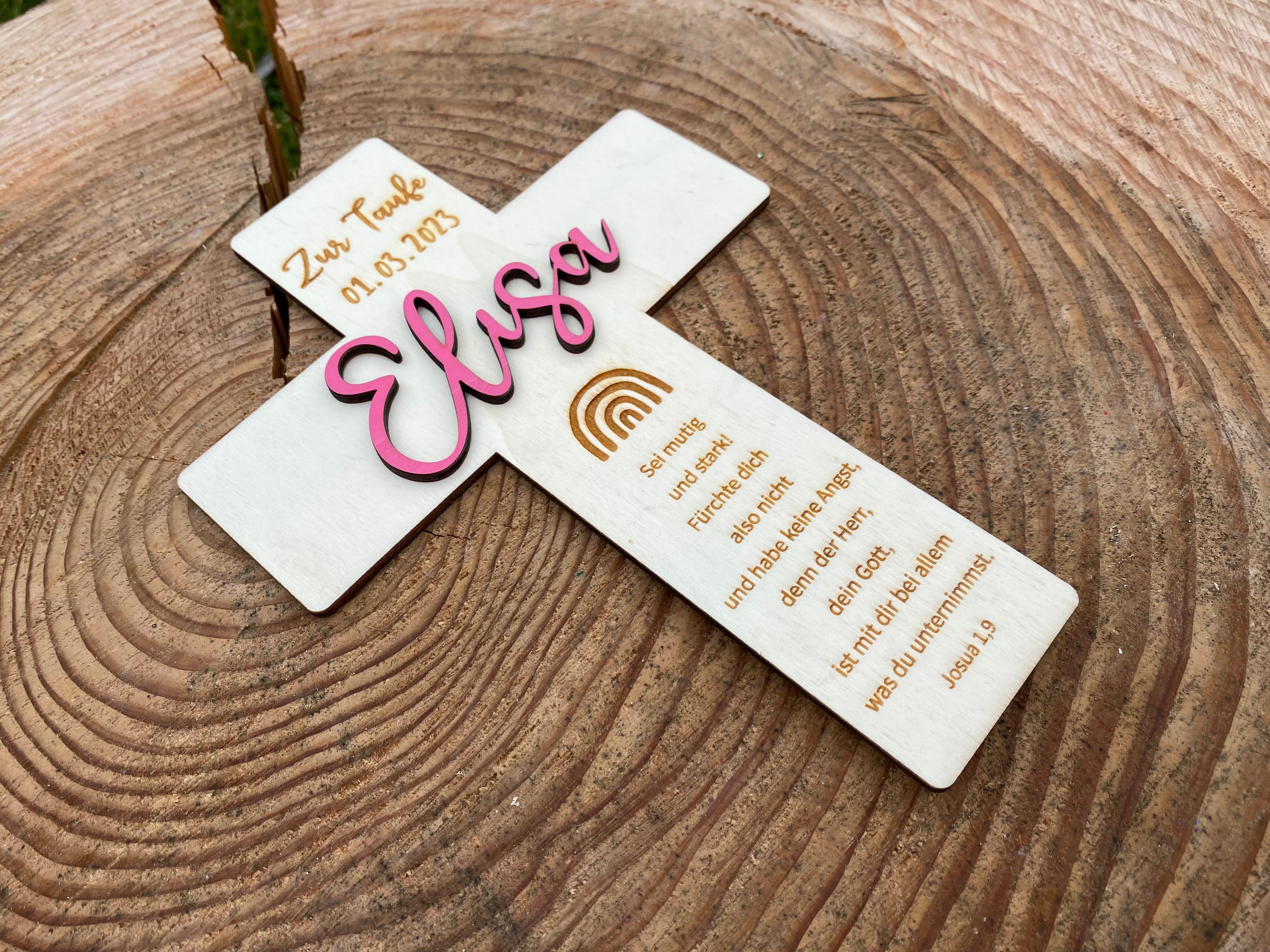 Taufkreuz "Namen" - besonderlich.de -Baby Geschenk