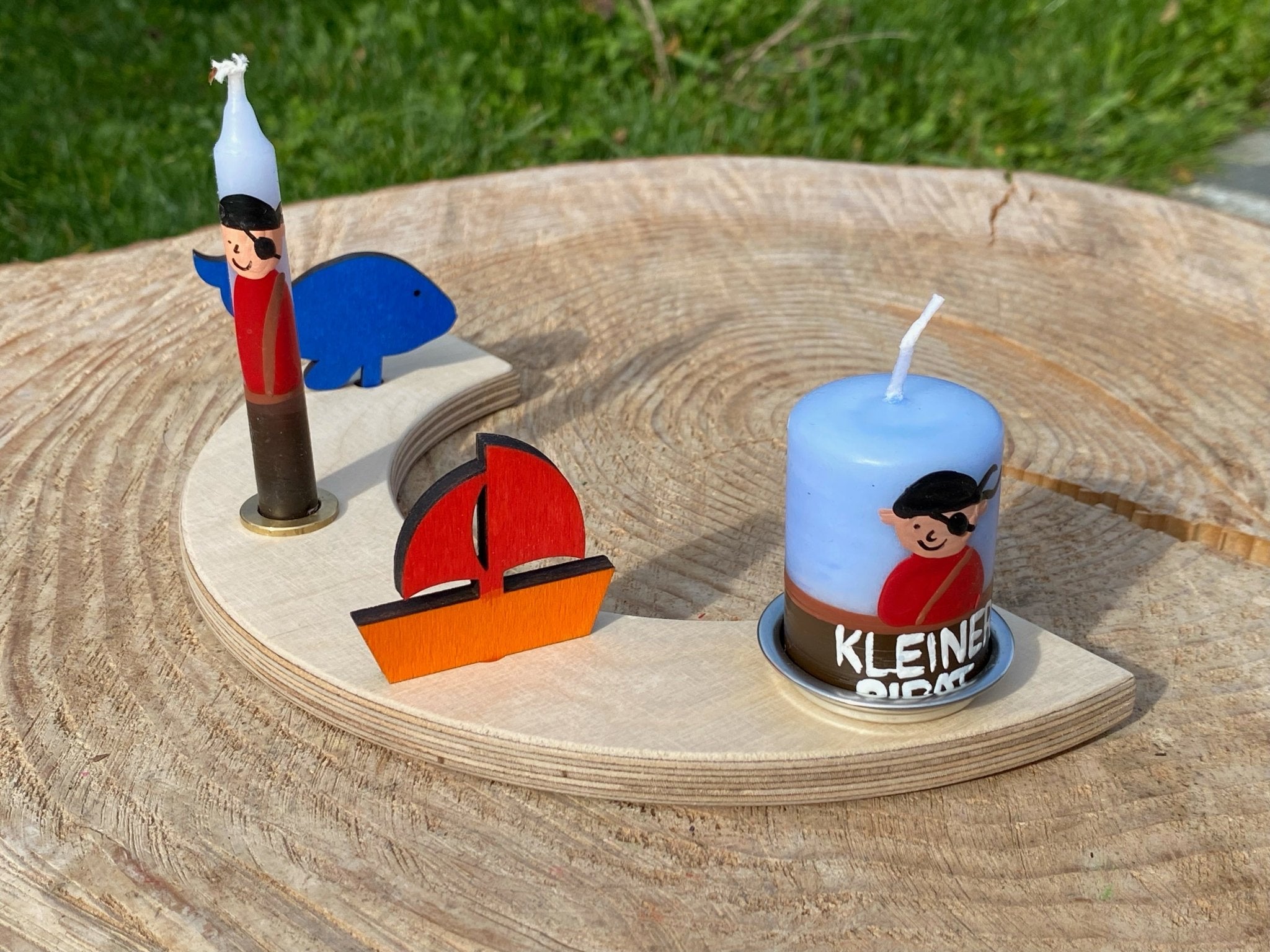 Kerzenhalter für Lebenslicht - besonderlich.de -Dekoration Geburtstagstisch nachhaltig