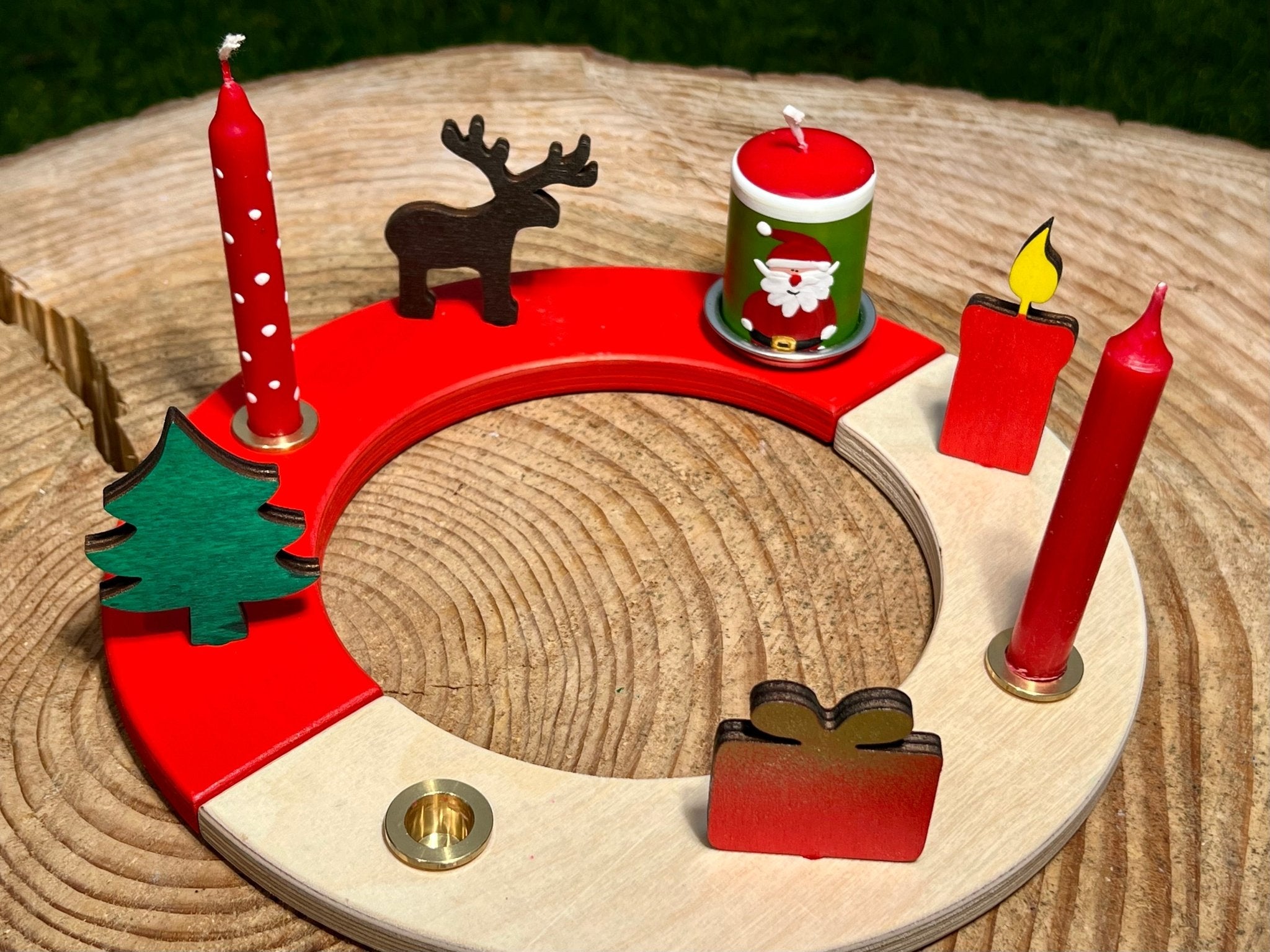 Kleiner Geburtstagsring rot - besonderlich.de -Adventsdekoration mit Name