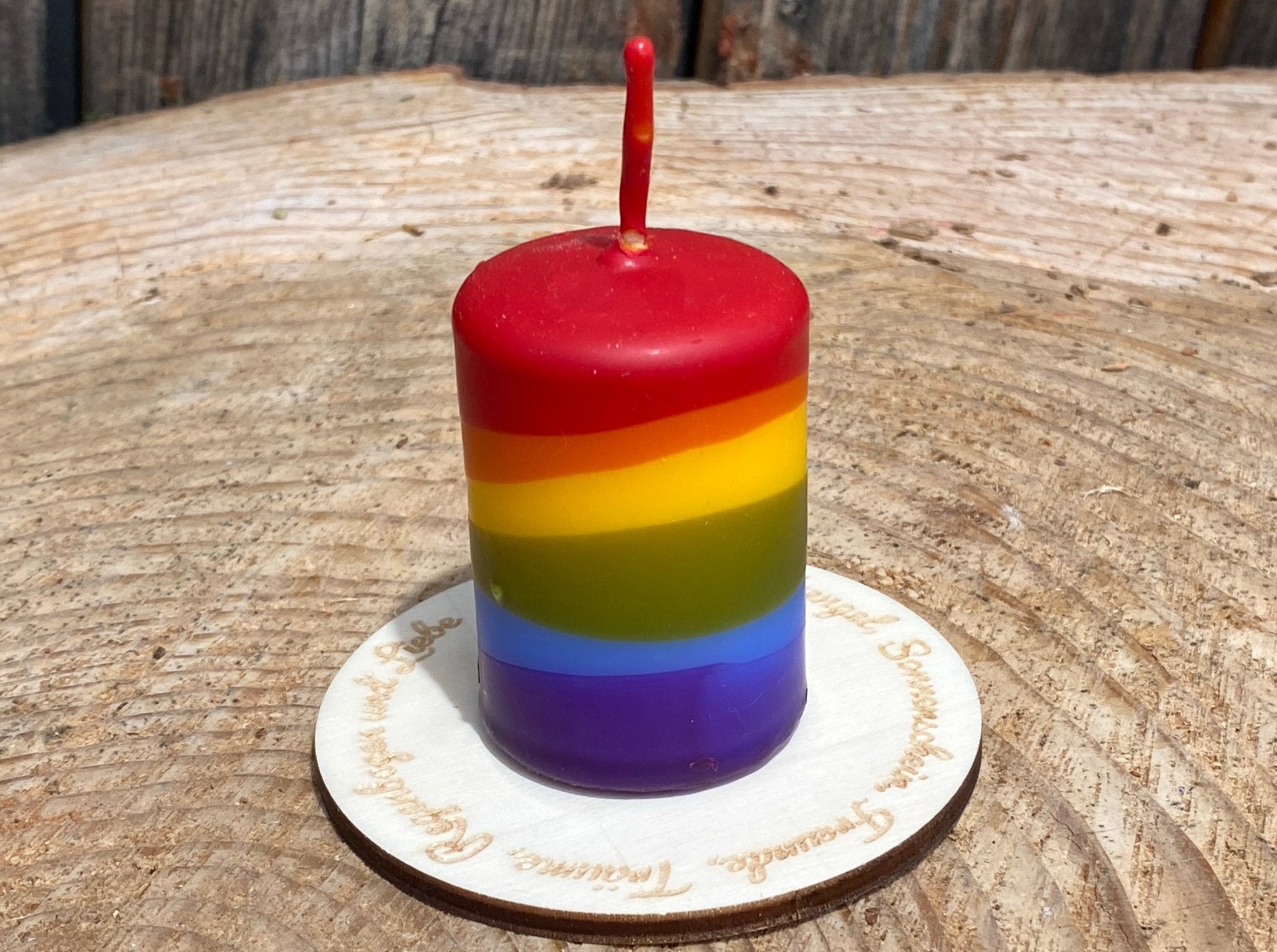 Lebenslicht "Regenbogen" - besonderlich.de -Ahrens Geburtstagskerze