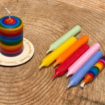 Lebenslicht "Regenbogen - Streifen" - besonderlich.de - Ahrens Geburtstagskerze