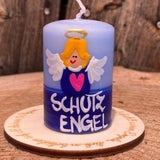 Lebenslicht "Schutzengel" blau - besonderlich.de -Ahrens Geburtstagskerze