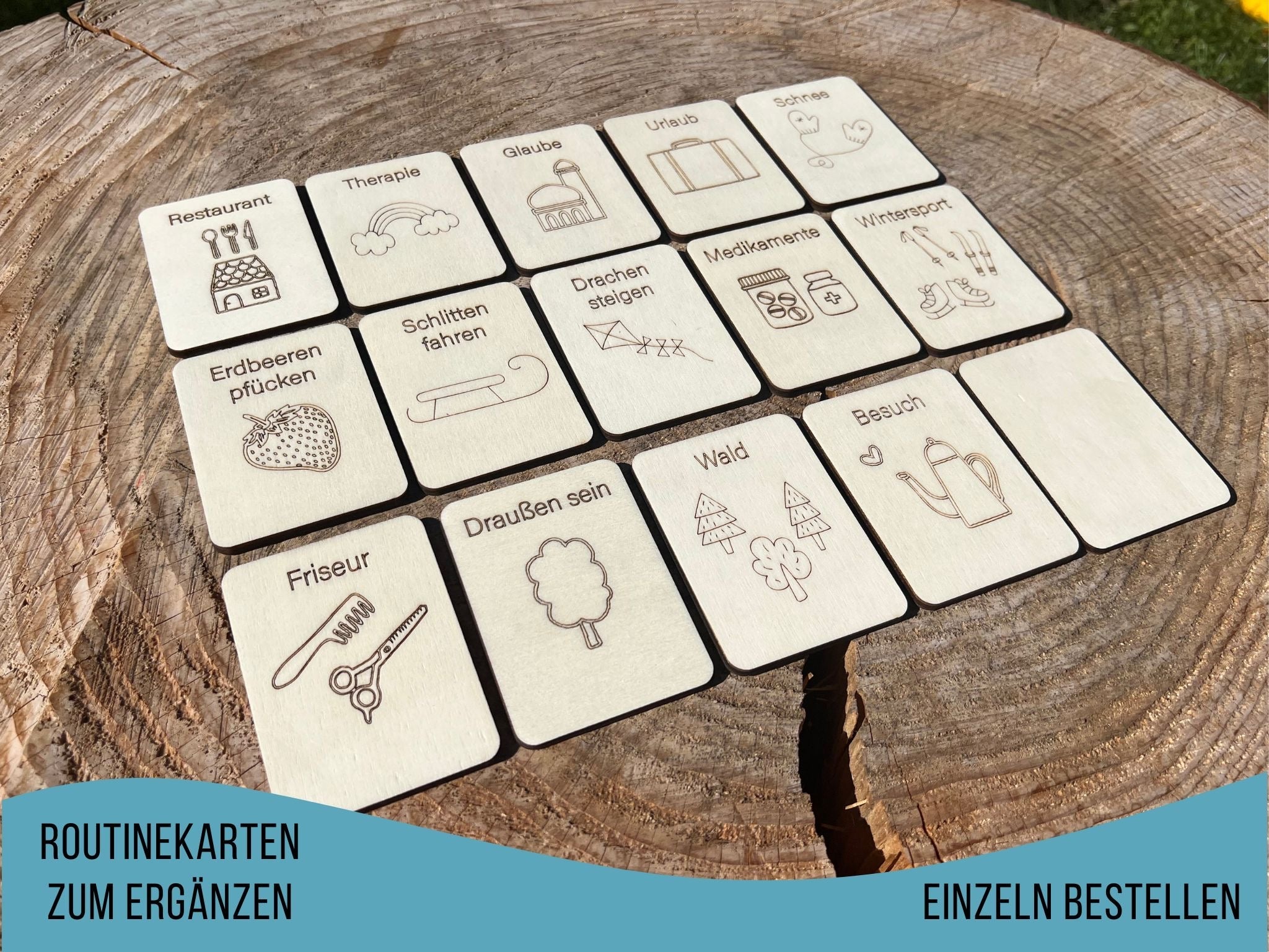 Routinekarten für Kinder - Ergänzungskarten - besonderlich.de -Aufgabenplaner