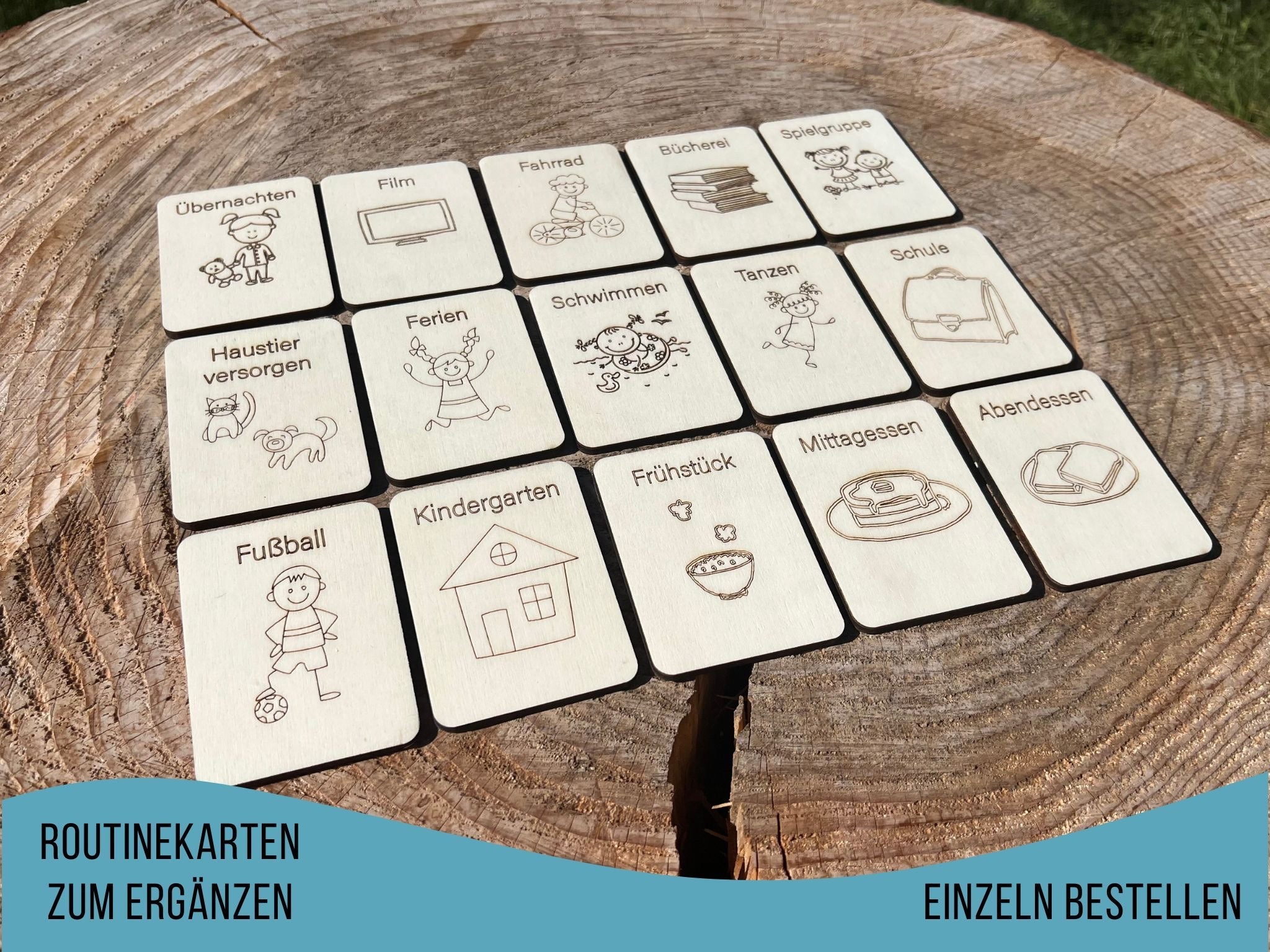 Routinekarten für Kinder - Ergänzungskarten - besonderlich.de -Aufgabenplaner