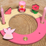 Schutzengel mit Kerze "rosa" - besonderlich.de -Geburtsgeschenk mit Name