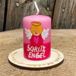 Schutzengel mit Kerze "rosa" - besonderlich.de -Geburtsgeschenk mit Name