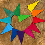 Wimpelkette aus Holz "Regenbogen" - besonderlich.de -1. Geburtstag girlande