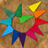 Wimpelkette aus Holz "Regenbogen" - besonderlich.de -1. Geburtstag girlande